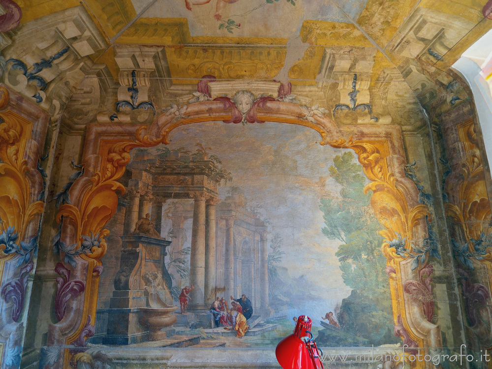 Sesto San Giovanni (Milan, Italy) - Adoration of the Magi on the wall of the small room called "Alcove" of Villa Visconti